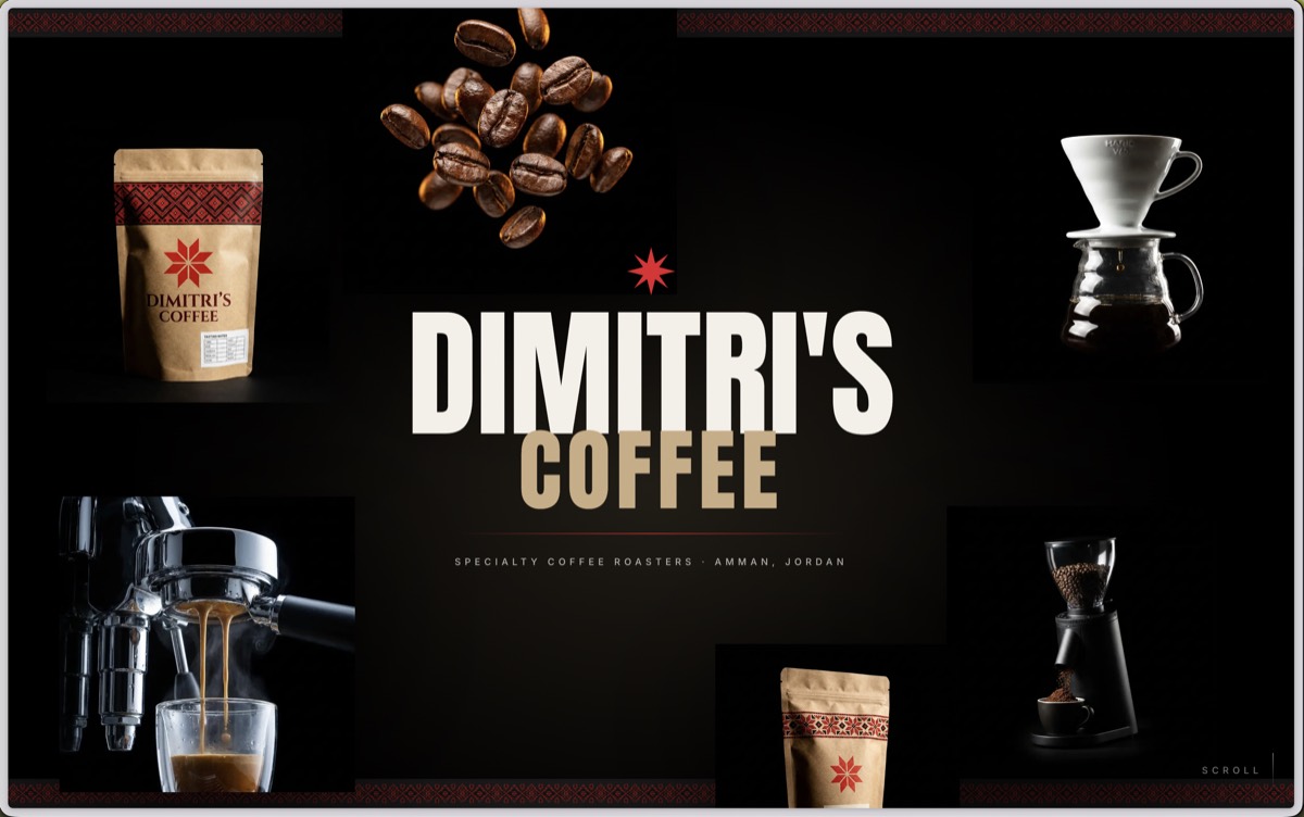 3D Coffee Brand Website